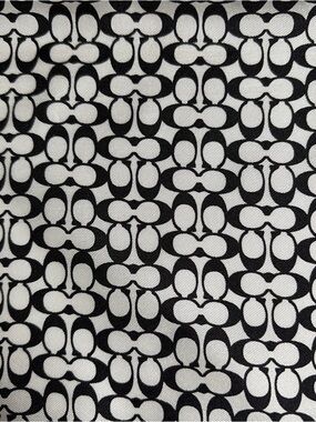 NWOT Coach Silk Scarf Logo Black White Gray Square 21" x 21"